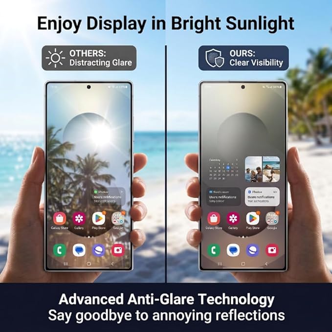 Didisky 3-Pack Matte Screen Protector for Samsung Galaxy S25 Ultra Anti-Glare Anti-Reflecting Glass with Auto-Alignment Kit for Flawless Bubble-Free Installation Supports Ultrasonic Fingerprint ID