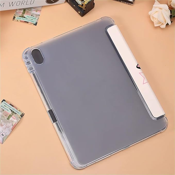 Cute Black Cats Pink Plaid Bows Case Compatible with iPad 9th 8th 7th Generation 10.9 Inch 2021/2019/2018Funny Cover with Trifold Stand + Pencil Holder for Boys GirlsiPad 10.9in 2022
