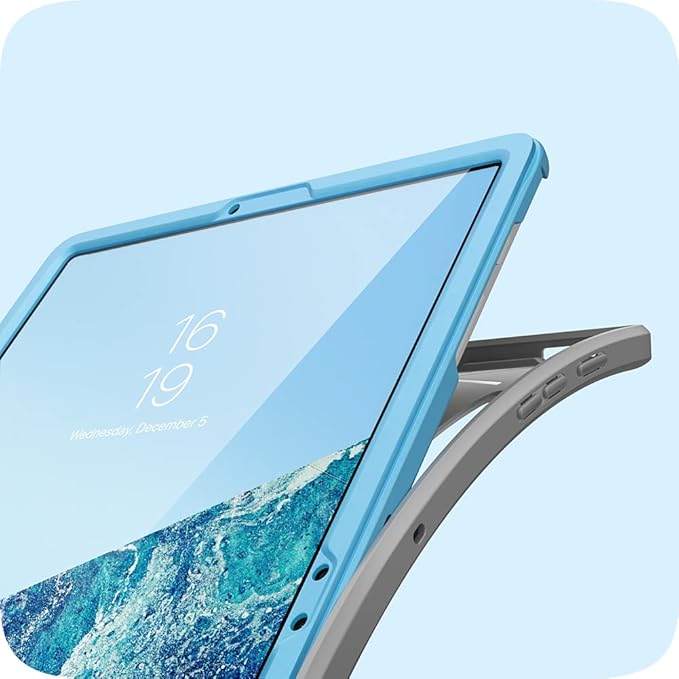 i-Blason Cosmo Case for Samsung Galaxy Tab S7 FE 12.4 2021 Release Case Full-Body Trifold with Built-in Screen Protector Protective Smart Cover with Auto Sleep/Wake &amp Pencil Holder (Ocean)
