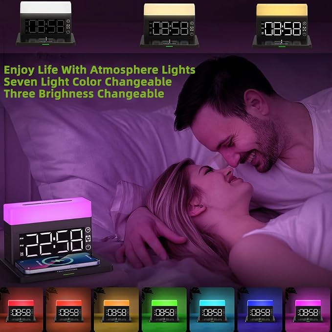 Multifunctional Alarm Clock White