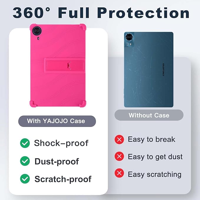 Case for Callsky-Tab Ctab 14 Tablet 14 inchSoft Silicone Protector CoverKids FriendlyAdjustable Stand Tablet Cover4 Corners Thicken ShockproofPink