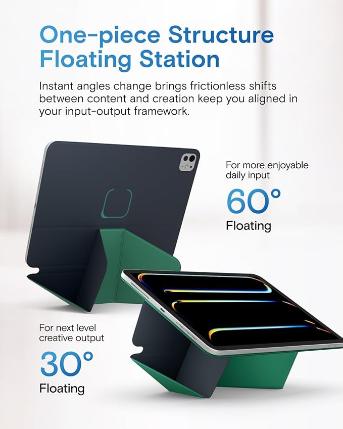MOFT Dynamic Folio Case for iPad Pro 11 (4th 2022 | 3rd 2021 | 2nd 2020) Slim Magnetic Stand Case with 20+ Viewing Angles Auto Wake/SleepNavy Blue x Oz Green