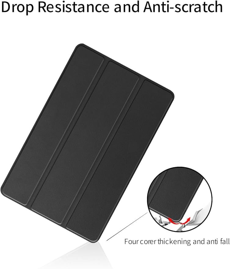 for Samsung Galaxy Tab S11 Ultra (SM-X936B) 2025 Android 14.6 Inch Tablet CaseBOVUGAC Tri-fold Tablet Case Cover for Galaxy Tab S11 Ultra 14.6Full Protection Premium PU Scratch Resistant.(Black)
