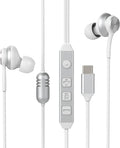 USB C Wired Gaming Earbuds in-Ear Headphones with Built-in DAC Sound Card Low-Latency 5 EQ Modes Vocal Enhancement &amp Microphone Compatible with iPhone 15/16 Series Samsung S22/S23/S24