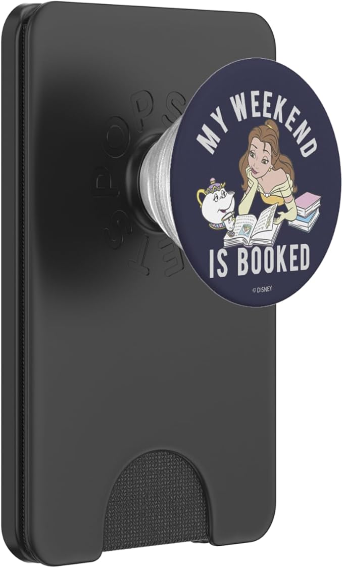 Disney Beauty and The Beast Belle My Weekend is Booked PopSockets PopWallet for MagSafe