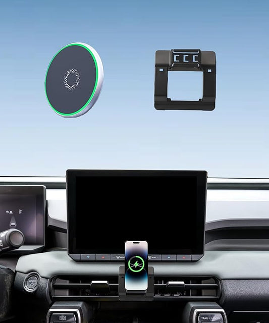 Car Phone Holder for Toyota RAV4 2026 Accessories 15W MagSafe Fast Wireless Charger Cell Phone Mount Fixed Clip 360° Rotation
