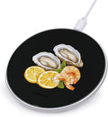 Oyster Shrimp Lemon Seafood Wireless Charger Anti-Slip Wireless Charging Pad Slim Charger Mat for Men Women