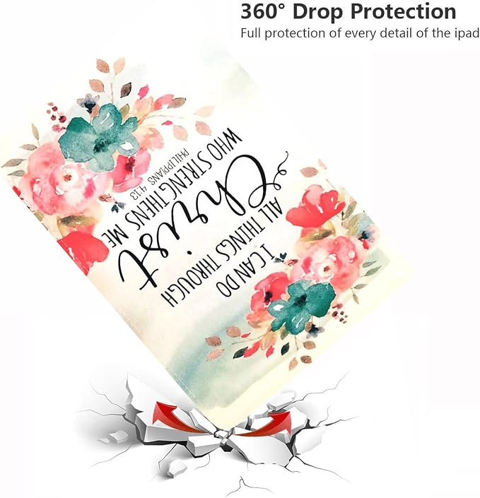 Floral Quote Bible Verse Philippians 4:13