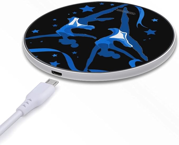 Gymnast Gymnastics Ribbon Phone Charger Magnetic Charging Pad Anti-Slip with USB Cable
