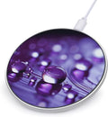 Purple Drops Wireless Charger Fast Wireless Charging Pad with USB Cable 10W Anti-Slip Magnetic Wireless Charger Portable Slim Charger Puck Travel Charging Station