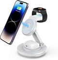 Foldable 3 in 1 Charging Station for iPhone Wireless Charger Stand with Magnetic Charging Station for iPhone 16 15 14 13 12 11 X Pro Max Watch AirPods Pro 3 2（W）