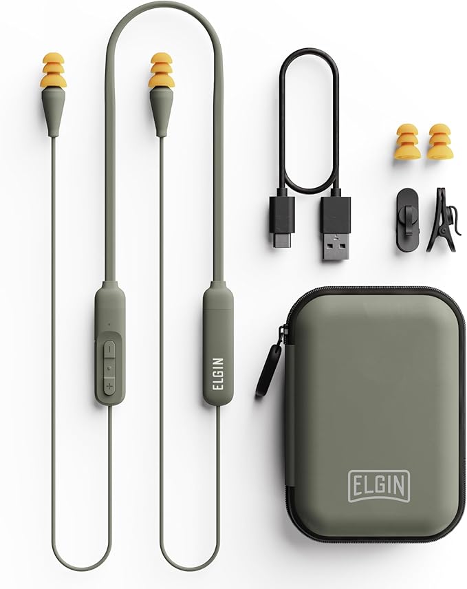 Elgin Discord Gen 2 Bluetooth Earplug Earbuds OSHA Compliant Noise-Isolating Safety Wireless Headphones All-Weather Earphones for Industrial Work and High-Noise Environments