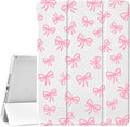 JOYLAND Girly Bow Pad Case for iPad Pro 2018/2020/2021with Pencil Holder-Auto Wake/SleepAnti-Scratch Shockproof Premium Folio Stand Case for iPad Pro 11 inchWhite