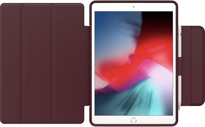 OtterBox - Symmetry 360 iPad Air Case for 3rd Gen - Scratch Resistant Tablet Case with Versatile Folio Sleek &amp Slim Design (Ripe Burgundy)
