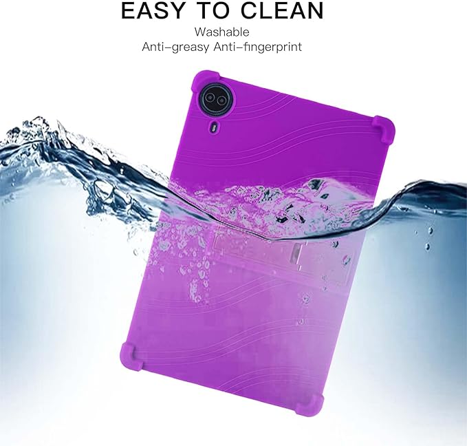 Case for Callsky-Tab Ctab 14 Tablet 14 inchSoft Silicone Protector CoverKids FriendlyAdjustable Stand Tablet Cover4 Corners Thicken ShockproofPurple