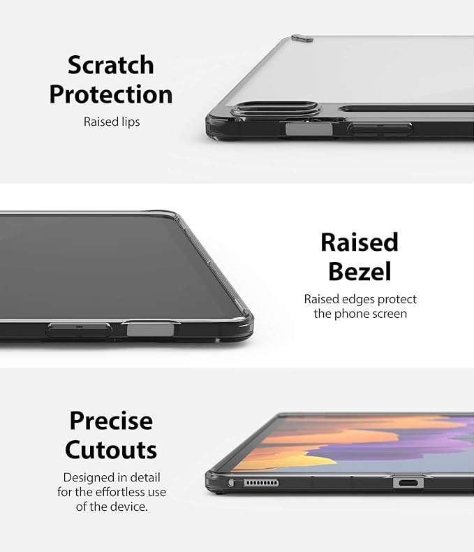 Ringke Fusion Case Compatible with Samsung Galaxy Tab S8 (2022) / S7 (2020) Built-in Stylus S Pen Holder - Smoke Black