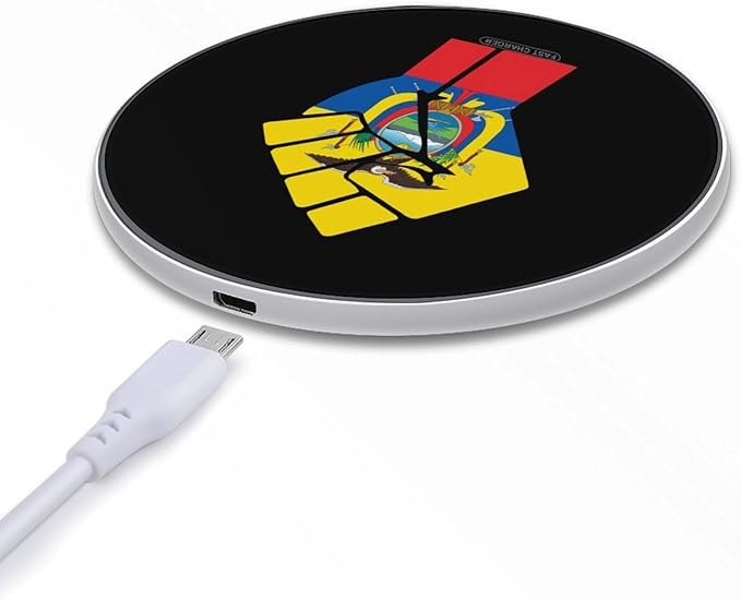 Ecuador Flag Resist Wireless Charger Anti-Slip Wireless Charging Pad Slim Charger Mat for Men Women