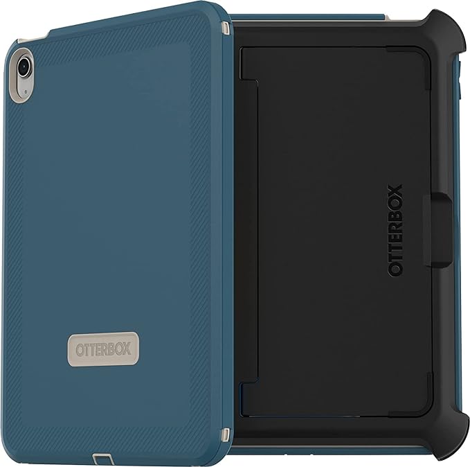 OtterBox iPad (A16) &amp iPad 10th Gen (Only) - Defender &amp Achiever Series Case - Screenless - Rugged &amp Durable - Multi-Layer Protection (Baja Beach (Blue)