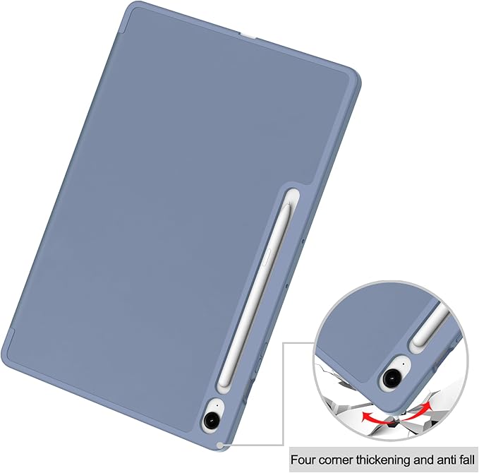 for Galaxy Tab S10 FE Plus Case 13.1 Inch 2025 (Model: SM-X620/SM-X626B) Trifold Stand Cover with S Pen Holder [Auto Wake/Sleep] PU Leather + Soft TPU Back Shell for Tab S10 FE+ 13.1Purple