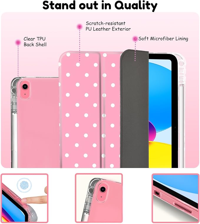 White Polka Dots Pink