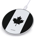 Black and White Canada Canadian Flag Phone Charger Magnetic Charging Pad Anti-Slip with USB Cable