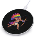 Colorful Native Americanes Wireless Charger Anti-Slip Wireless Charging Pad Slim Charger Mat for Men Women