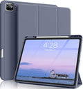for iPad Pro 13 inch Case (M5/M4) 2025/2024 Slim Protective Cover with Pencil Holder Soft TPU Back Cover Trifold Stand Auto Wake/Sleep A2925 A2926 A3007 A3362 A3359 (Purple)