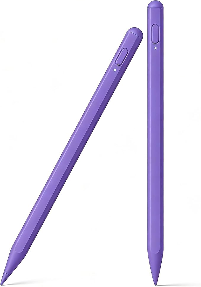 Stylus Pen for iPad 11th/10th 2018-20252Pack Apple Pen Palm Rejection Tilt Sensitivity Pixel Perfect for Apple iPad A16/11/10/9/8/7/6thPro 12.9/11/13 M5/M4Air M3/M2/5/4/3Mini A17/5/6th-Purple