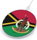 Flag of Vanuatu National Emblem Phone Charger Magnetic Charging Pad Anti-Slip with USB Cable