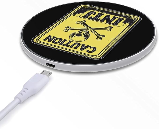 Caution INTJ Warning Sign Phone Charger Magnetic Charging Pad Anti-Slip with USB Cable