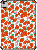 CASETiFY Impact Case for iPad Air 10.9 (4th/5th Gen) - Strawberries by BODIL Jane - Clear Black