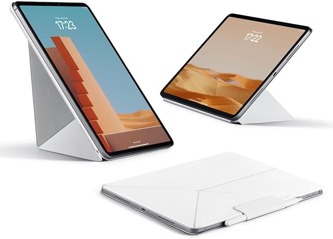 PITAKA for iPad Pro 13 Inch Case 2025/2024 Compatible with iPad Pro M5/M4 Portrait/Landscape Magnetic Case with Pencil Holder 4 Standing Angles and - White