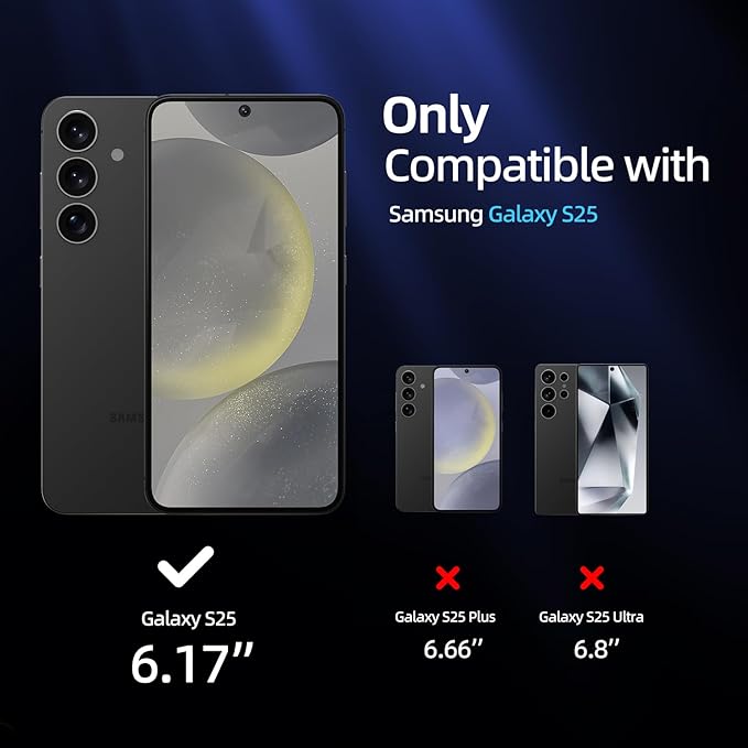 X-it for Samsung Galaxy S25 Screen Protector Privacy 6.2 [Auto Alignment/Dust Removal]Bubble-Free[100% Ultrasonic Fingerprint ID] Easy Installation Full Coverage Anti-Spy [Non-Glass] 2 Packs