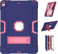 Jaorty 3 in 1 Hybrid Case for iPad Air 3 10.5 &amp iPad Pro 10.5 - Heavy Duty Rugged Stand Shockproof Anti-Slip Anti-Scratch Blue/Rose Red