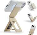 MOFT Phone Tripod Wallet 3 in 1 Phone Stand Magnetic Wallet NFC-Supported Magnetic Phone Stand MOVAS Vegan Leather Adjustable Card Holder Earthen Beige