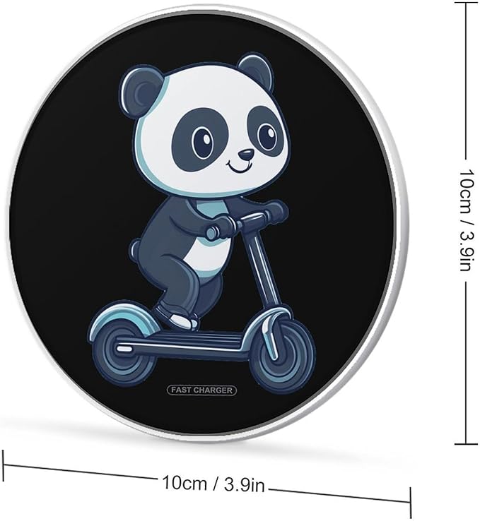 Panda Riding Electric Scooter Phone Charger Magnetic Charging Pad Anti-Slip with USB Cable