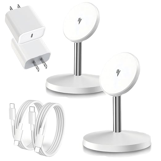Magnetic Wireless Charger iPhone Charger Stand Stand Magnetic Pad2Pack Fast Magnet Charging Station for iPhone 16 ProMax/16 Plus/15/14/13/12 Apple Magnet Wireless Charging Station/AirPods Pro 2/3/4