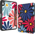 Teryeefi Case for iPad (A16) 11 inch (2025)iPad 10th Generation 10.9 inch (2022) with Pencil Holder Auto Wake/SleepPremium Stand Foldable Case with Crystal Clear Hard Back TPU Shell Colorful Flower
