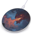 Dragon Breathing Fire Fast Portable Charger 10W Funny Graphic Phone Charging Pad with USB Cable
