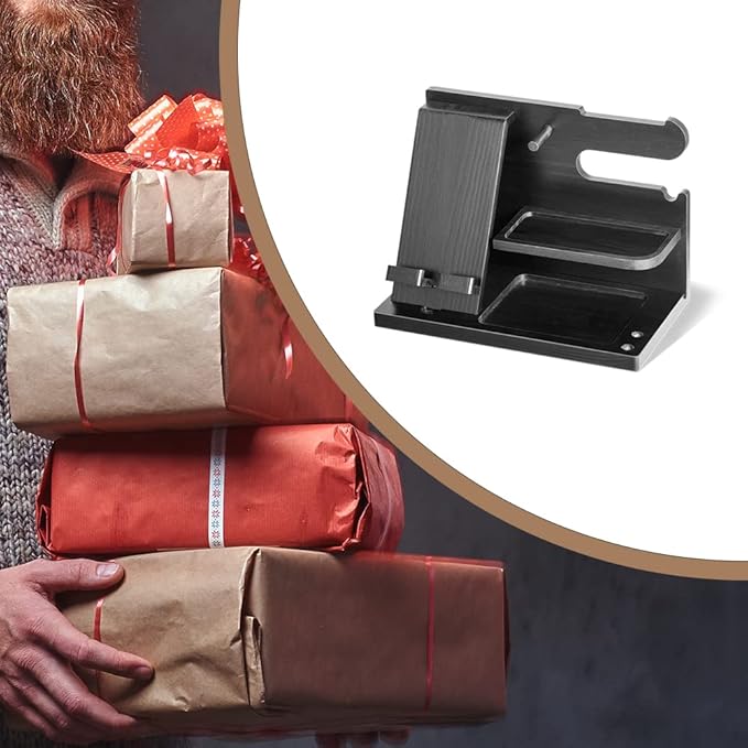 Gifts for Men Bedside Organiser Wood Phone Docking Station Dad Birthday Gifts for Him Nightstand Key Wallet Watch Stand Mens Gifts for Xmas Presents for Dad Husband Boyfriend Anniversary &amp Christm
