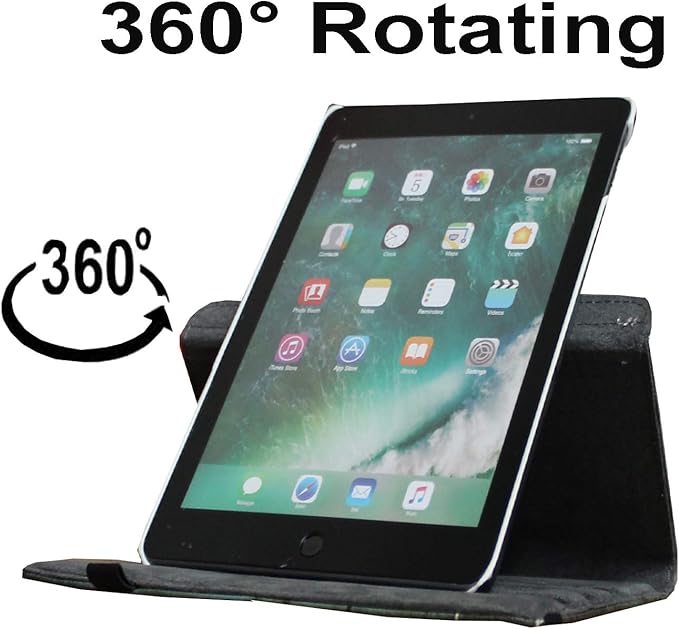 Case for iPad A16 11-inch (11th Gen 2025) for 2022 iPad 10th Generation 10.9 inch Rotating Stand Smart Magnetic Cover for Model A3354 A3355 A3356 A2696 A2757 A2777 (Black Flower)