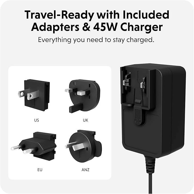 HyperJuice 4-in-1 Wireless Charger Qi2 Magnetic Stand — Fast Wireless Charger for iPhone Apple Watch Airpods &amp Any Qi-Compatible Device — Compact Adjustable and Foldable Qi2