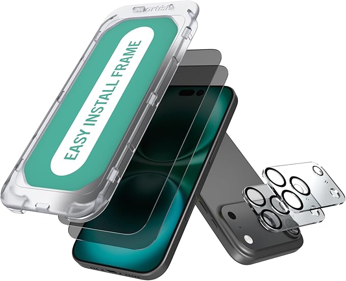 Privacy Screen Protector + Lens Covers