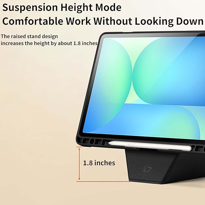 Case for Samsung Galaxy Tab S11 Ultra Tablet 14.6 Inch – Magnetic Detachable Protective Cover with Dual-Side ClaspMulti-Angle Stand Pencil Holder Heat Dissipation Design(Black)