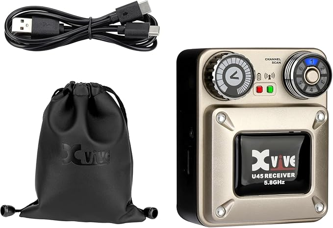 Xvive U45 Wireless in Ear Monitor System Receiver 5.8ghz IEM System Receiver(Only) with Channel Scan Mode