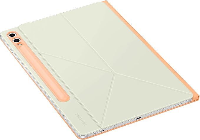 SAMSUNG Galaxy S10+ | Tab S9+ | S9FE+ Smart Book Cover Tablet Protection Case Portrait and Landscape Modes Detachable Platform Auto Screen On/Off US Version Orange