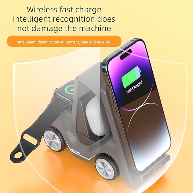 5 in 1 Wireless Charging Station for iPhone ChargerWireless Charger for iPhone16/15/14/13/12 Series&amp AirPods pro/3/2&amp iWatchfor Samsung Charging Station (Grey)