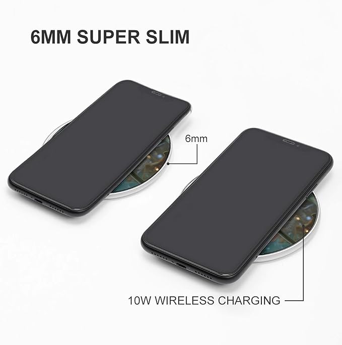 Black Lotuss Flower Phone Charger Magnetic Charging Pad Anti-Slip with USB Cable