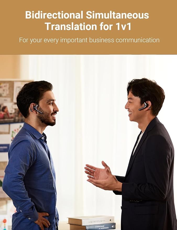 Timekettle W4 Pro AI Interpreter Earbuds Real-Time Bidirectional Voice Translation40+ Languages Video and Call Translationfor Global Business Compatible with iOS/Android
