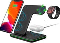 Fast Wireless Charger Station for iPhone Airpods and Apple Watch (Black)